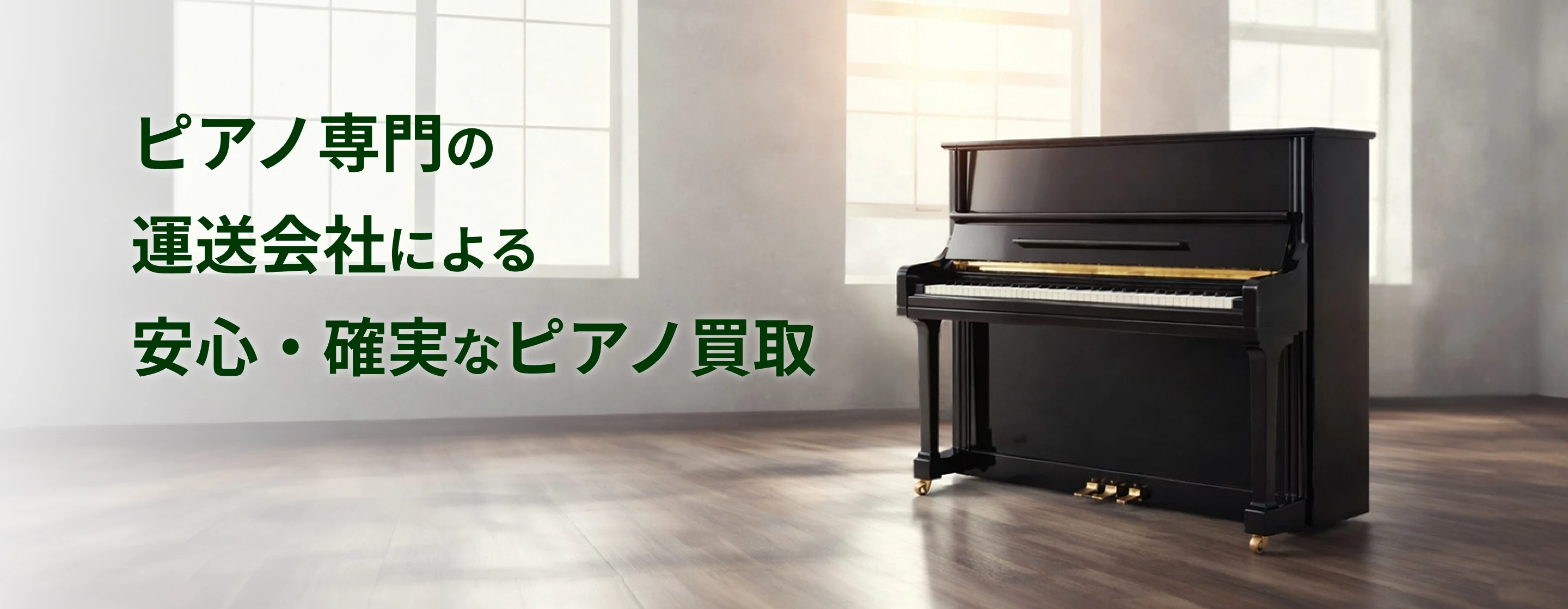 ピアノ専門の運送会社による安心・確実なピアノ買取